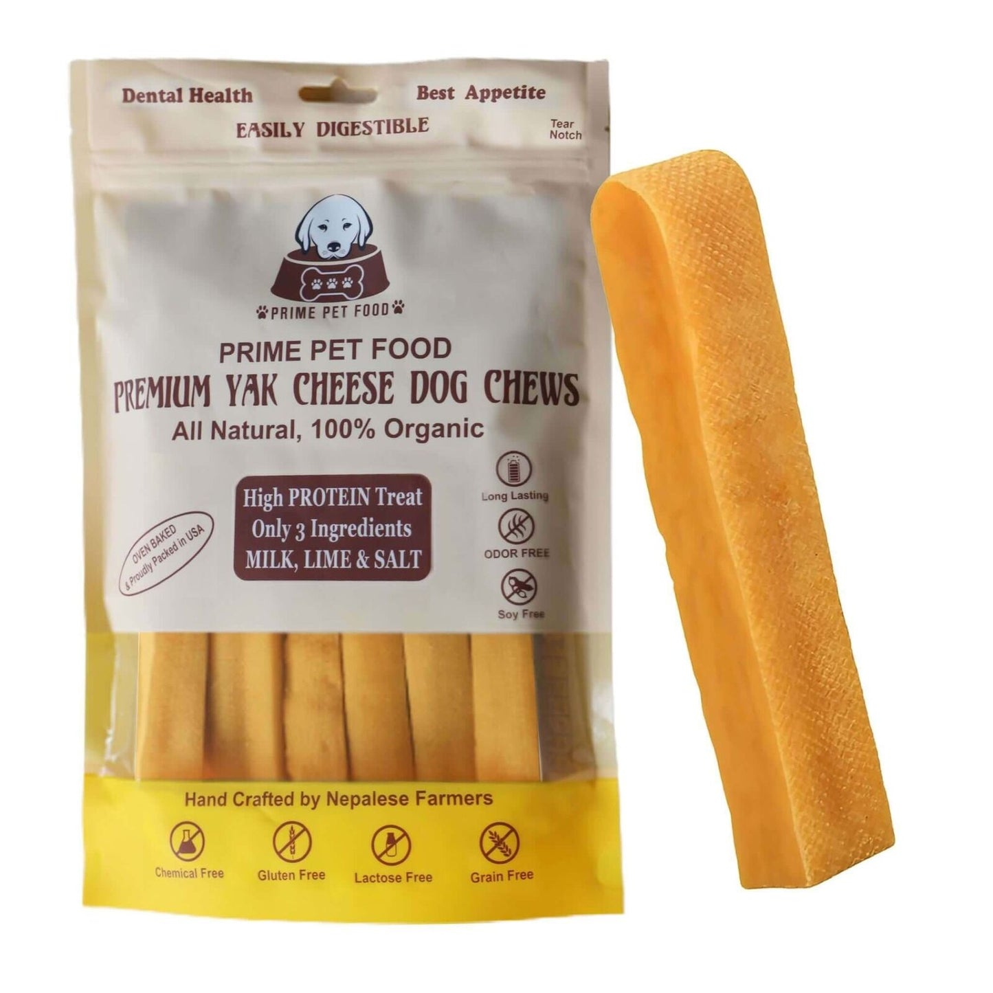Himalayan Yak Chews for Dogs - Extra Large & Natural