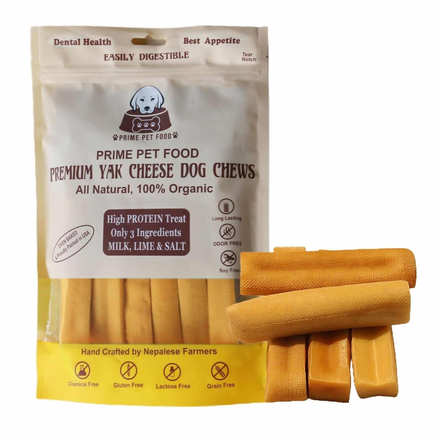 Best Medium Yak Chews for Dogs - Long Lasting & Natural