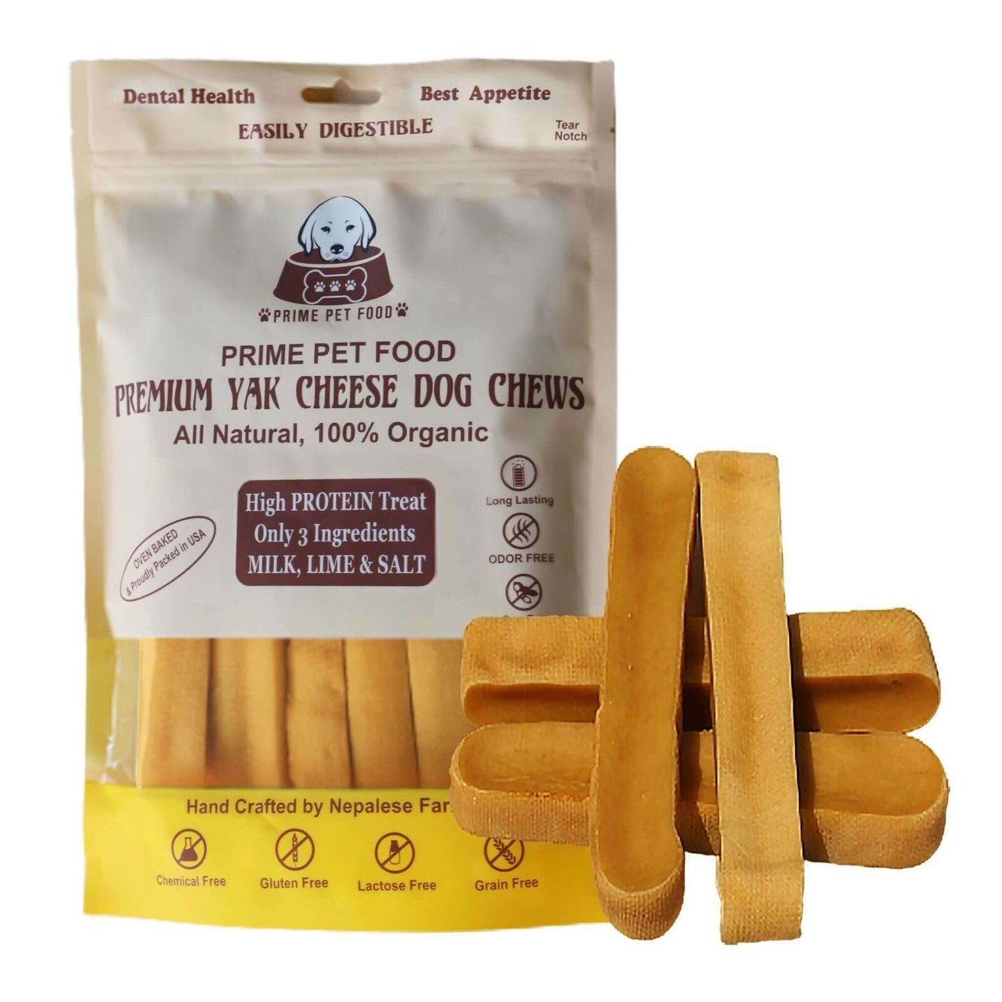 Himalayan Yak Chews for Dogs - Extra Large & Natural