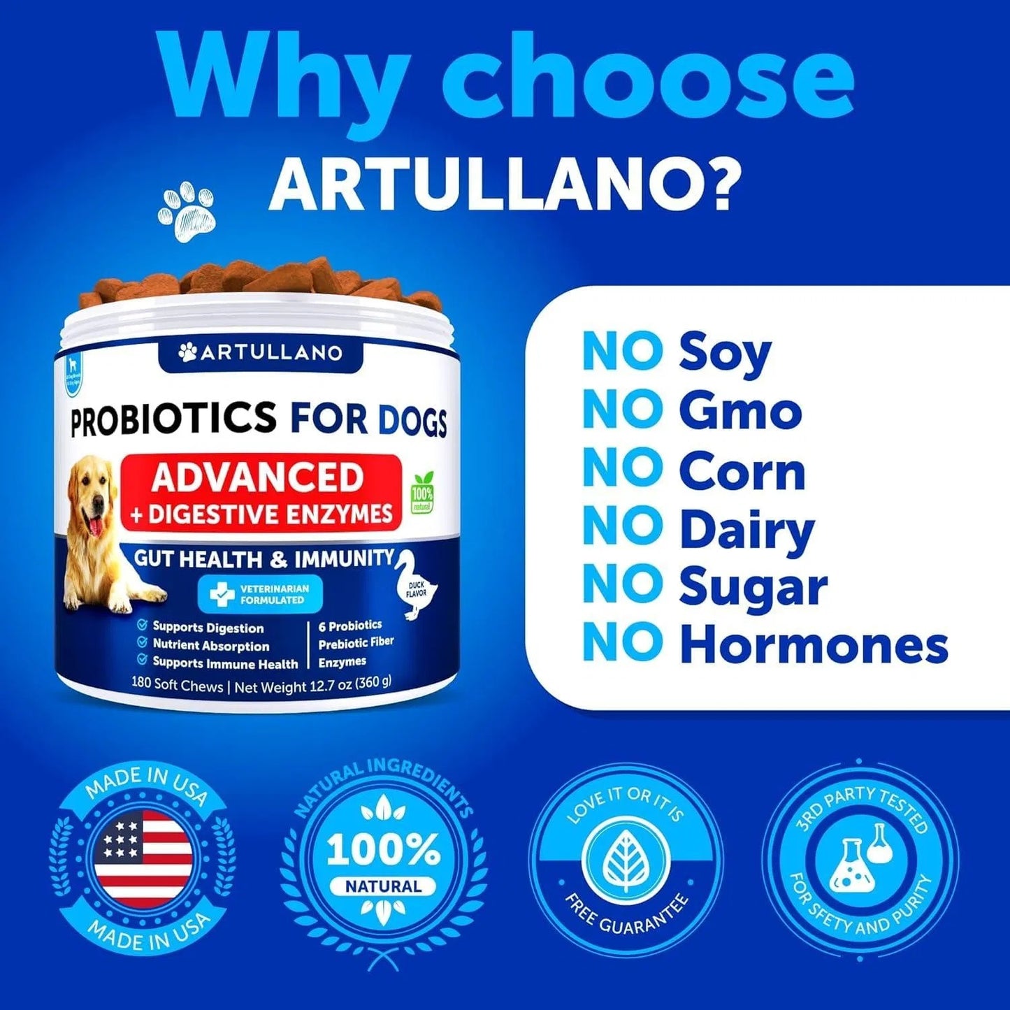 Probiotics For Dogs Support Gut Health Itchy Skin Allergies Immunity Yeast Balance