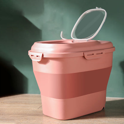 Food Storage Bucket Large Capacity Cat Food Pet Dog Food Sealed Bucket