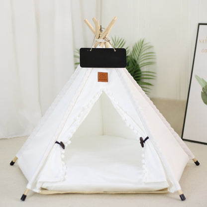 Pet Teepee Tent Dog Cat Bed Portable Washable Dog Houses Indoor