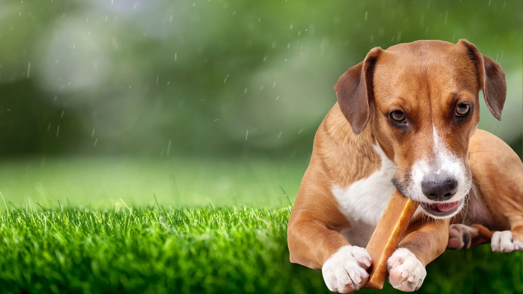 Happy dog enjoying Premium Himalayan Yak Cheese Chew