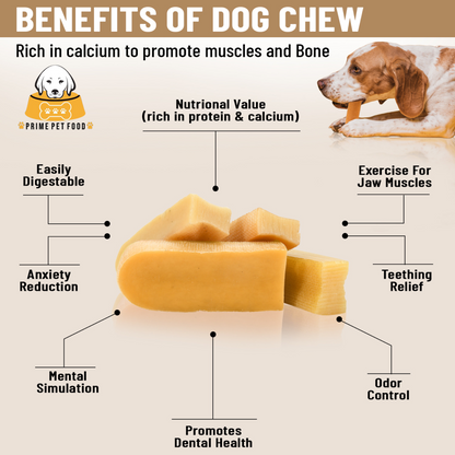 Wholesale 10 lb Yak Cheese Dog Chews | Mix Sizes (M, L, XL) - All-Natural