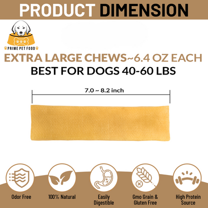 10 lb Bulk Yak Cheese Chews — Natural Long-Lasting Dog Chews (Small to Jumbo)