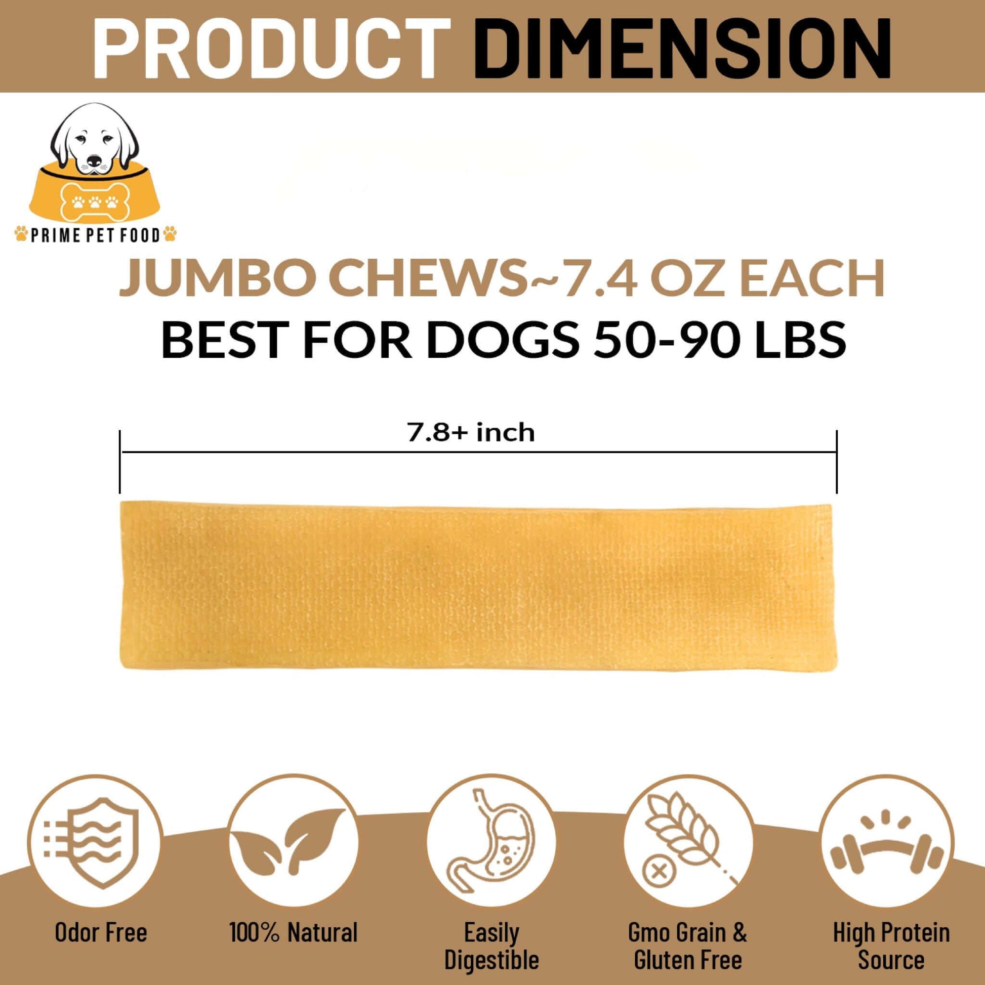 product dimension jumbo chews