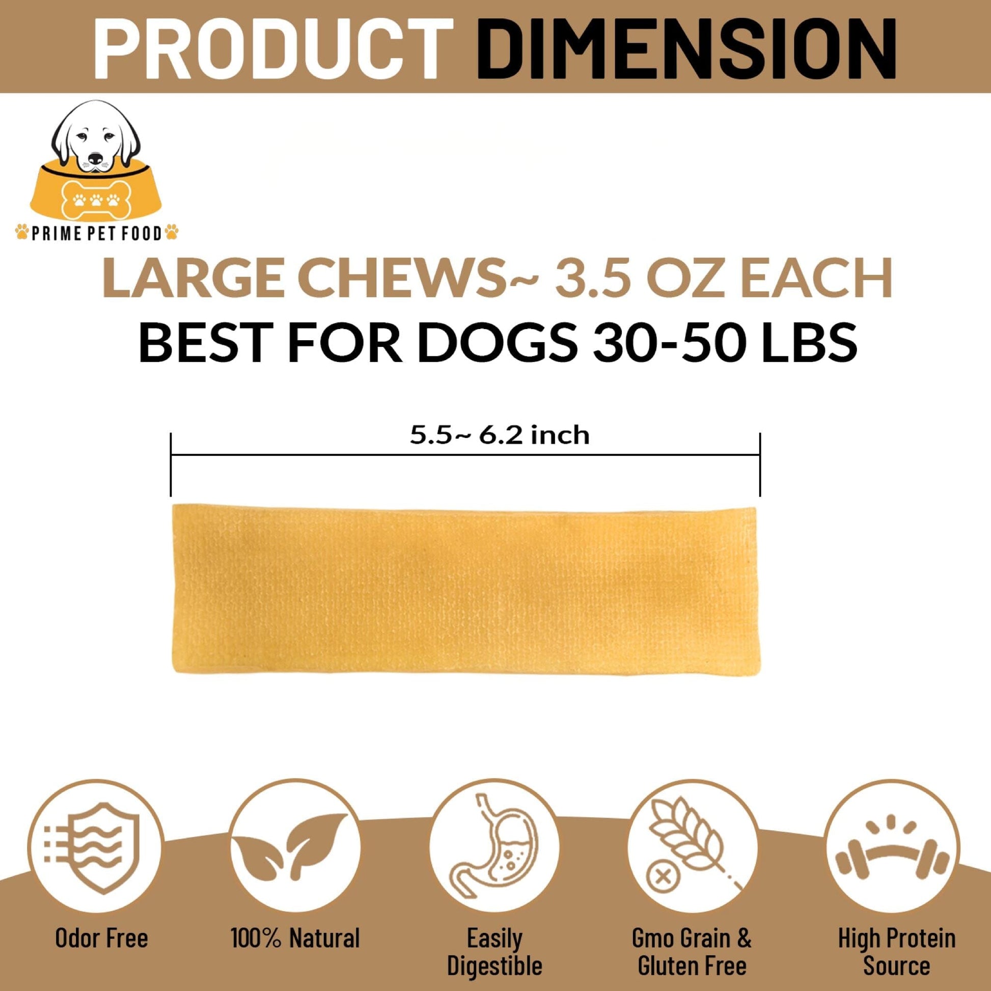 Physical features of large chew